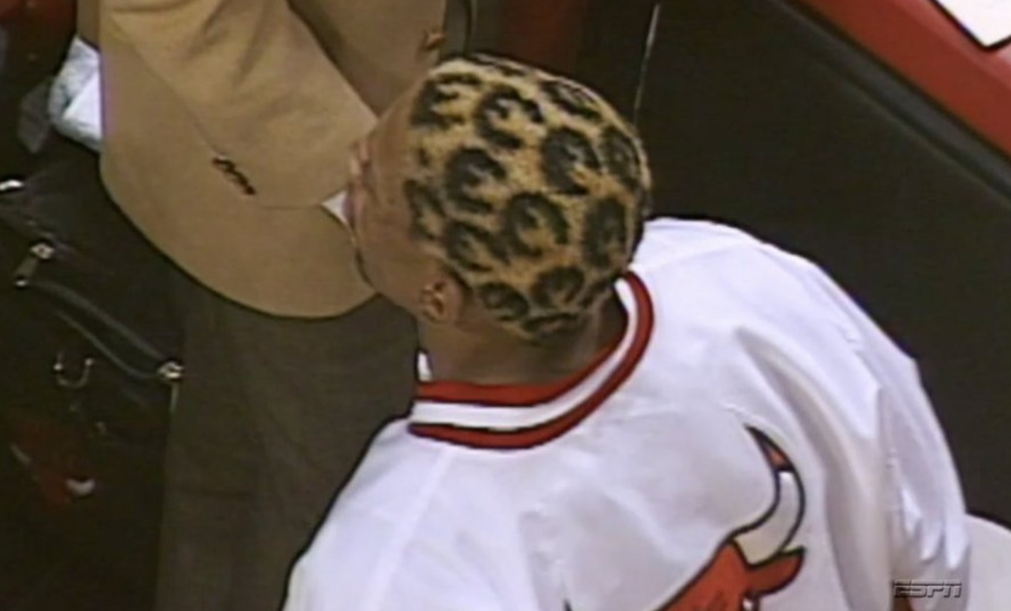 PHOTO 33's Engraved In Dennis Rodman's Hair To Tribute Scottie Pippen