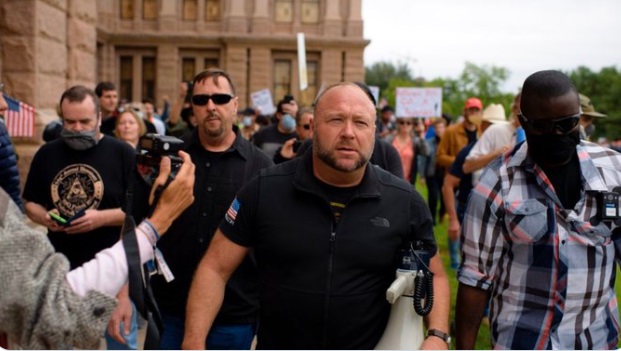 PHOTO Alex Jones Walking Around At Fire Fauci Rally