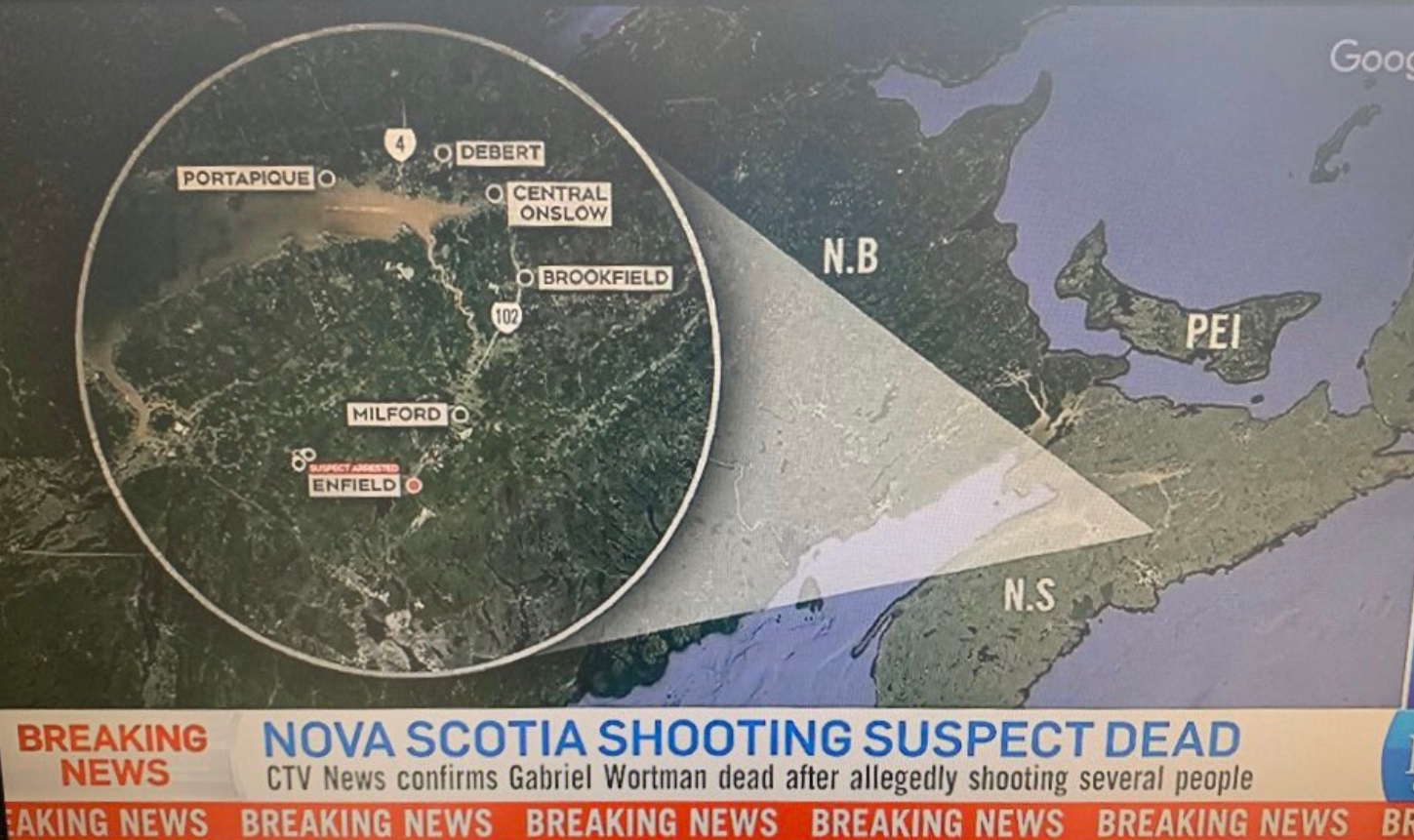 PHOTO All The Locations Of The Canadian Shooting