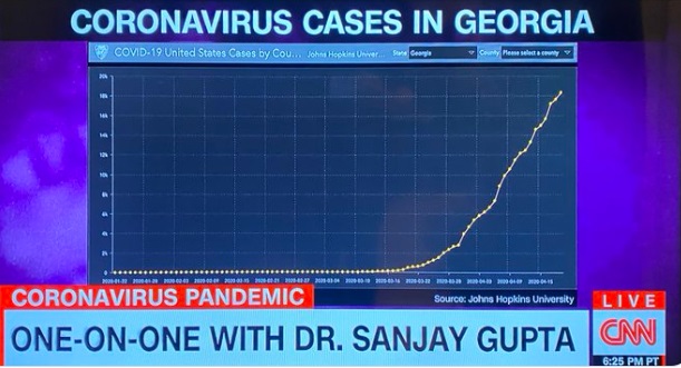 PHOTO COVID Cases Going Up Despite Georgia Re-Opening
