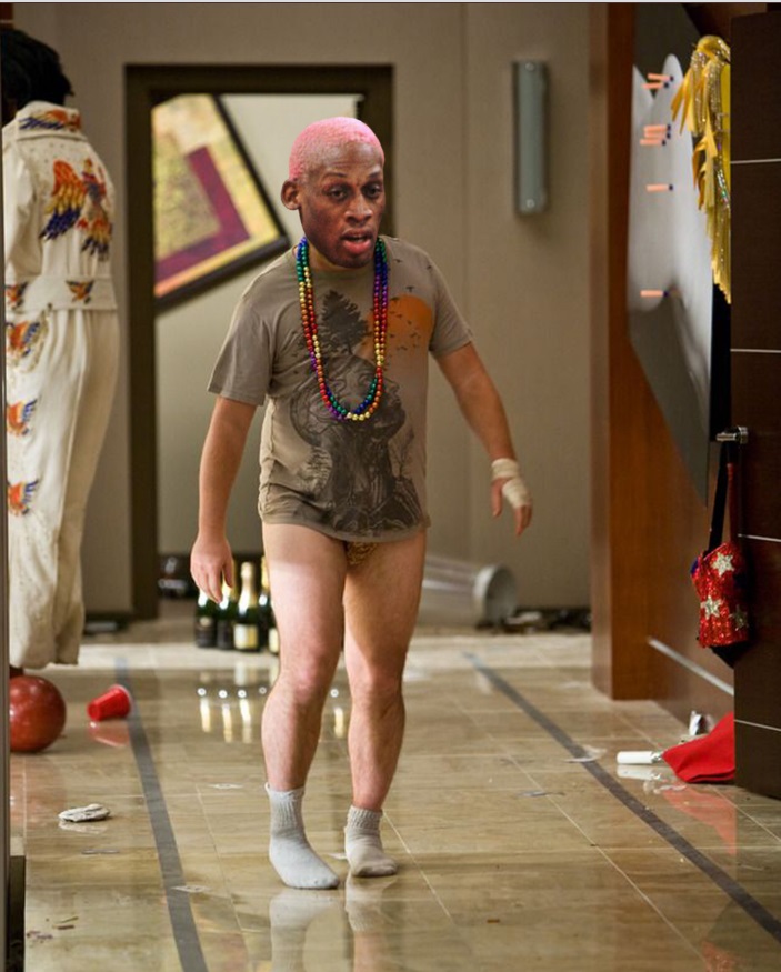 PHOTO Dennis Rodman Coming Back To Practice After 48 Hour Vacation In Vegas