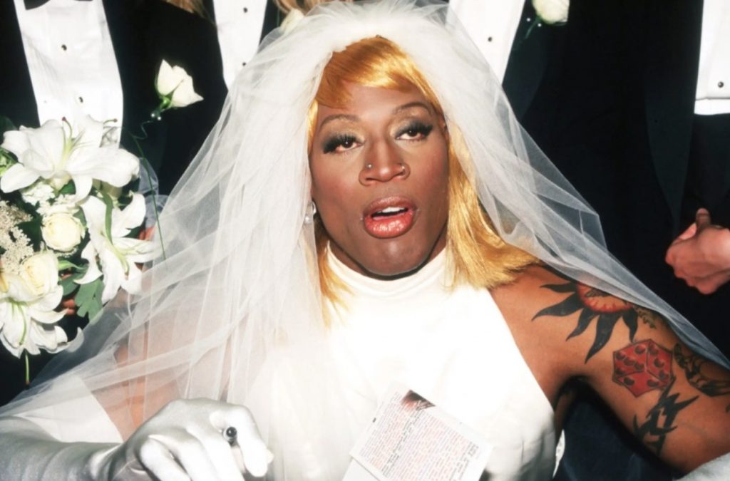 PHOTO Dennis Rodman Wearing A Wedding Dress