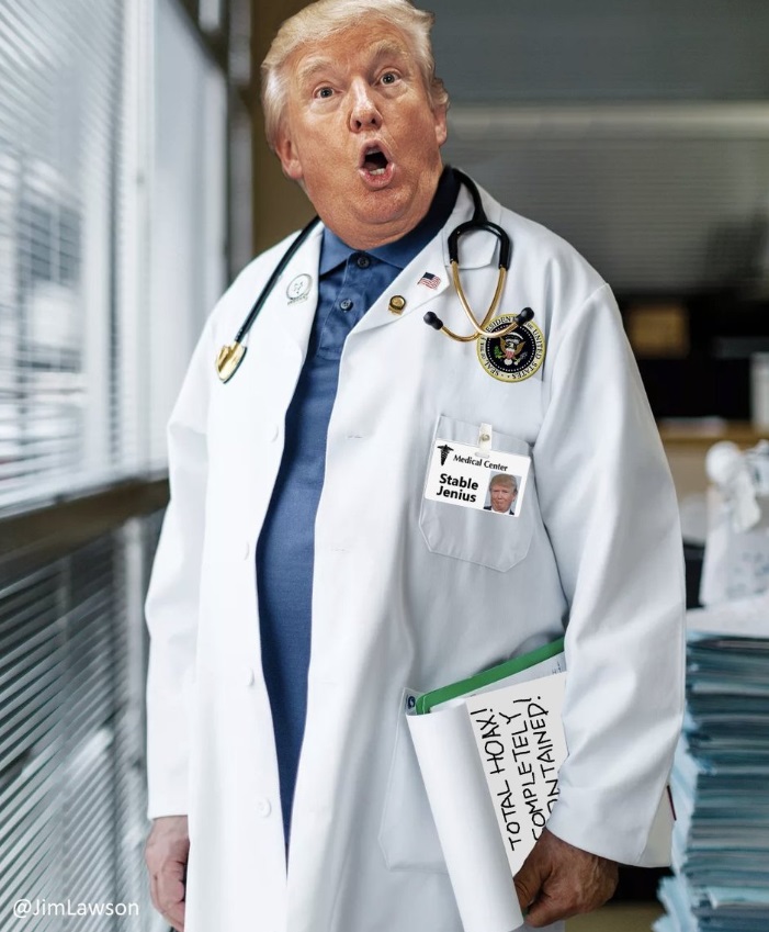 PHOTO Donald Trump In A Hospital Gown