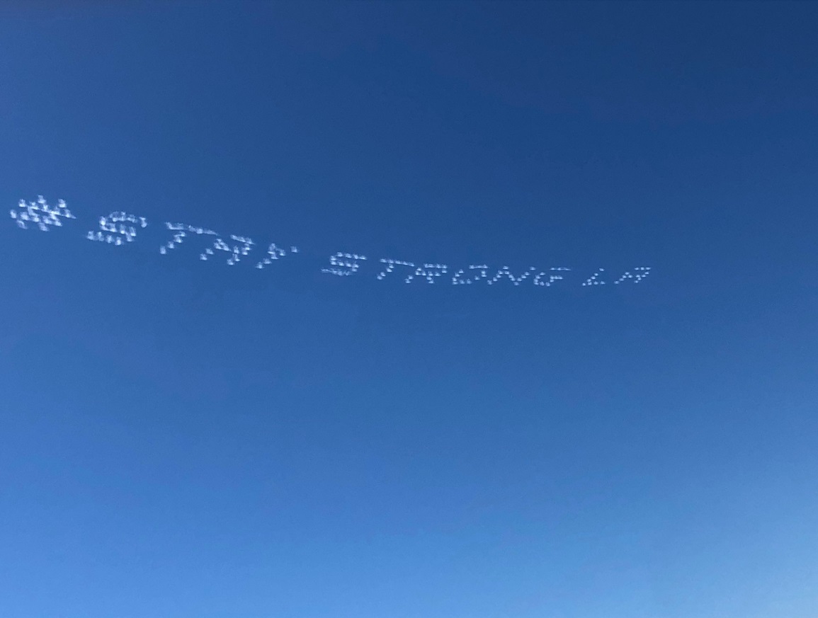 PHOTO Hash Tag Stay Strong LA Sign Flying Over Los Angeles