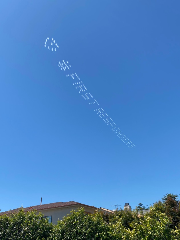 PHOTO Heart First Responders Skywriting In Los Angeles Sky