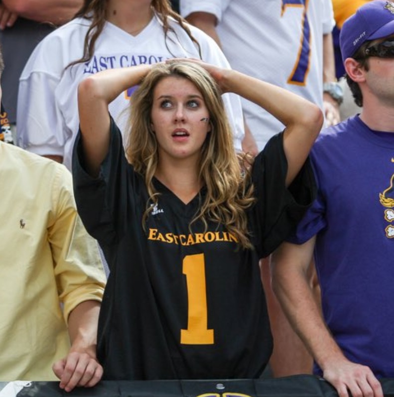 PHOTO Hot East Carolina Football Fan Surrender Cobra