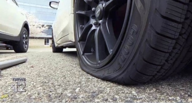 PHOTO Hudson Valley Hospital Worker Gets Tires Slashed While Car Parked In Hospital Lot