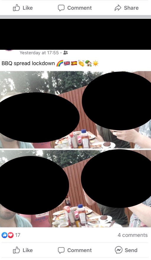 PHOTO Idiots Gathering For Lockdown Barbecue Despite Corona Virus