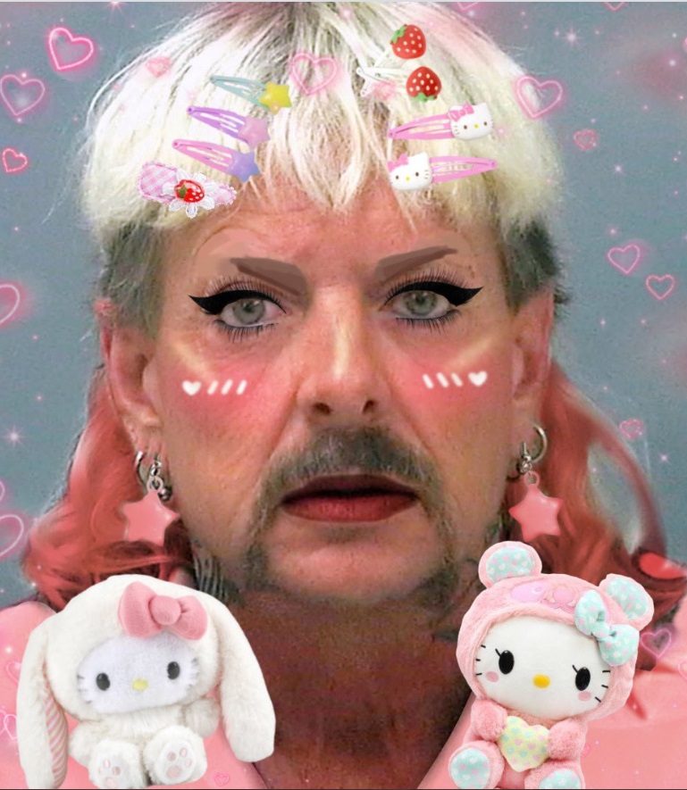 PHOTO Joe Exotic With Pink Earrings Dressed Like A Woman