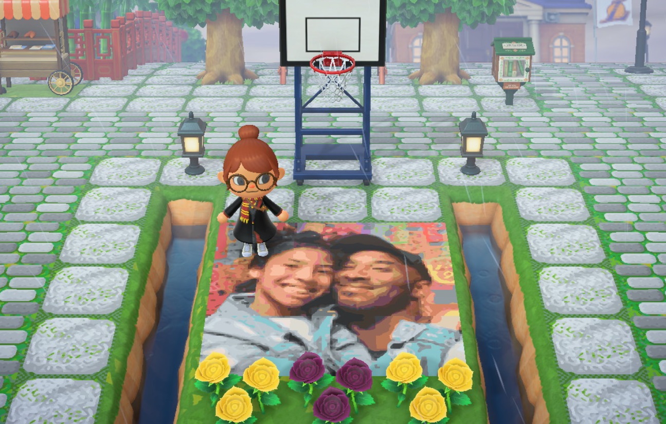 PHOTO Kobe And Gianna Bryant Memorial In Animal Crossing