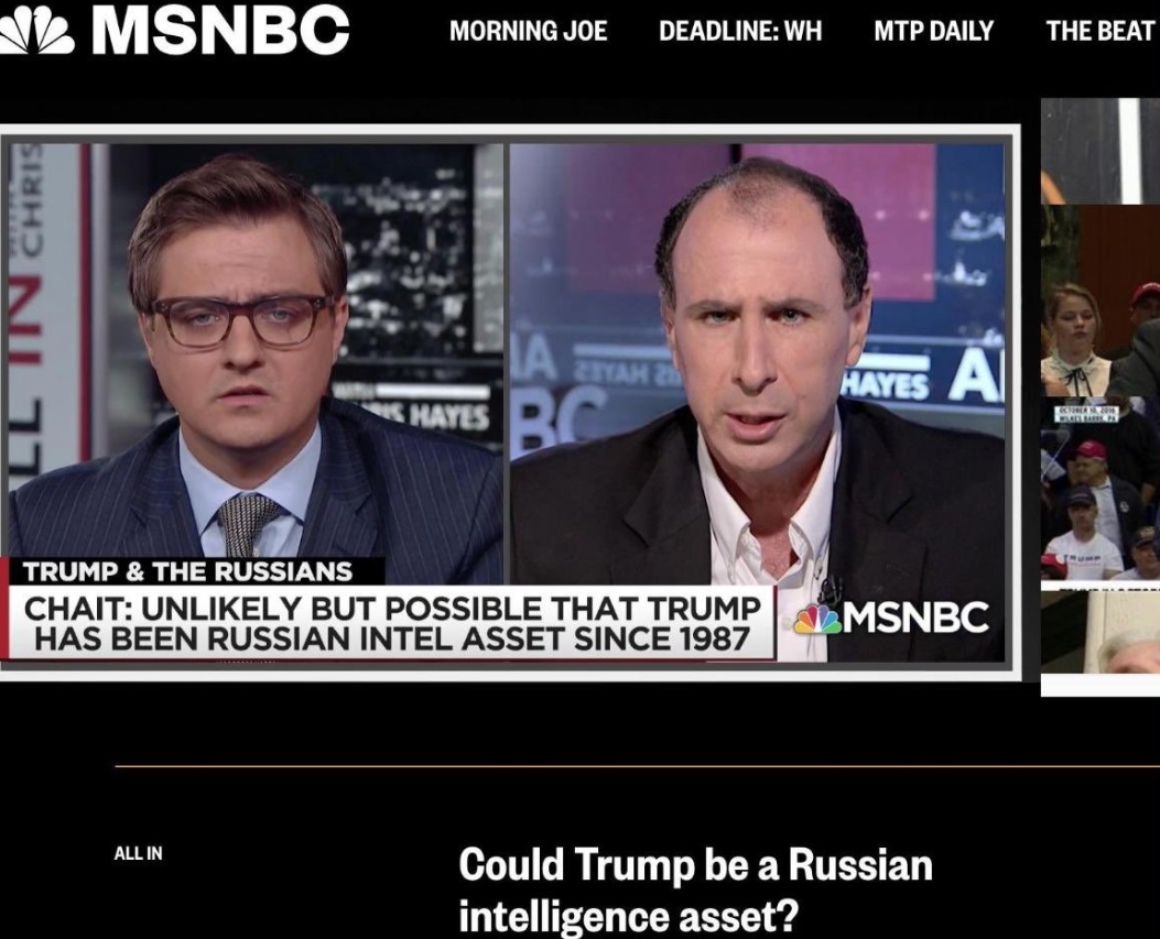PHOTO MSNBC Caught Saying Trump Hasn't Been Russian Agent Since 1987
