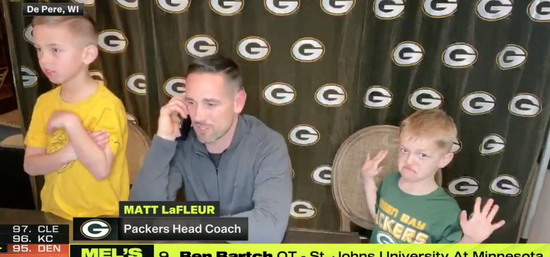 PHOTO Matt LaFleur's Sons Look Identical One Of His Sons Wants America To Know He's Not Making The Pick