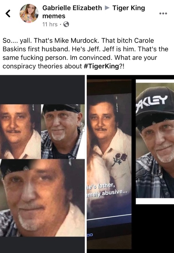 PHOTO Mike Murdock Is Carole Baskins First Husband In Tiger King Jeff Is The Same Person