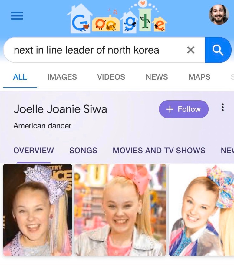 PHOTO Next In Line Leader In North Korea Joelle Joanie Siwa