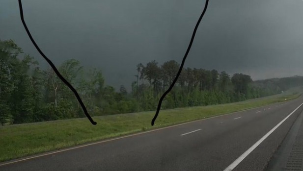 PHOTO Of MASSIVE Wedge Tornado Hitting Center Of Laurel Mississippi