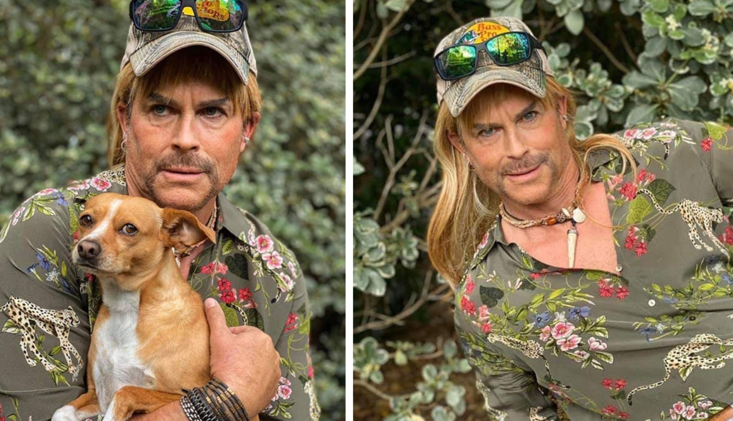 PHOTO Rob Lowe Dressed As Joe Exotic With His Dog