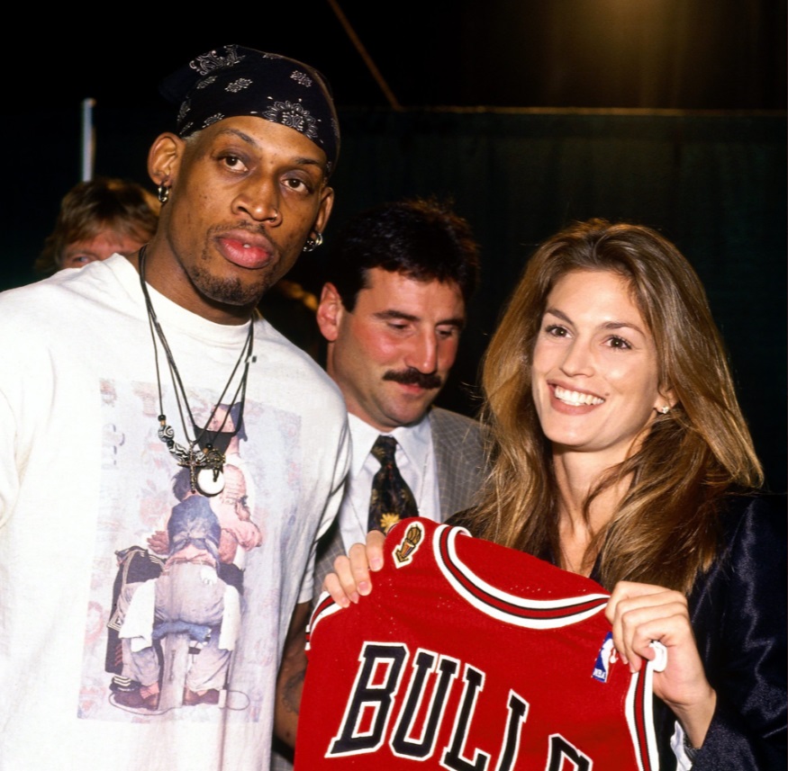 PHOTO Dennis Rodman Once Gifted His Jersey From 1996 Finals To Cindy Crawford