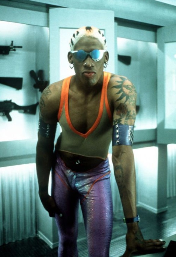 PHOTO Dennis Rodman Wearing Women's Swimsuit Gear