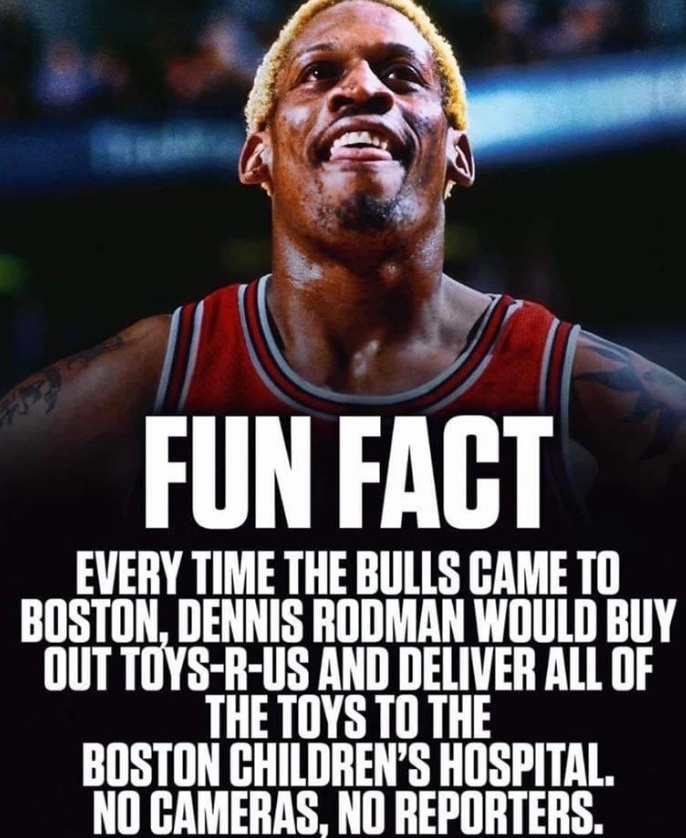 PHOTO Dennis Rodman Would Buy Entire Toys R Us Store During Boston Road Trips And Have It Delivered To Boston's Children's Hospital