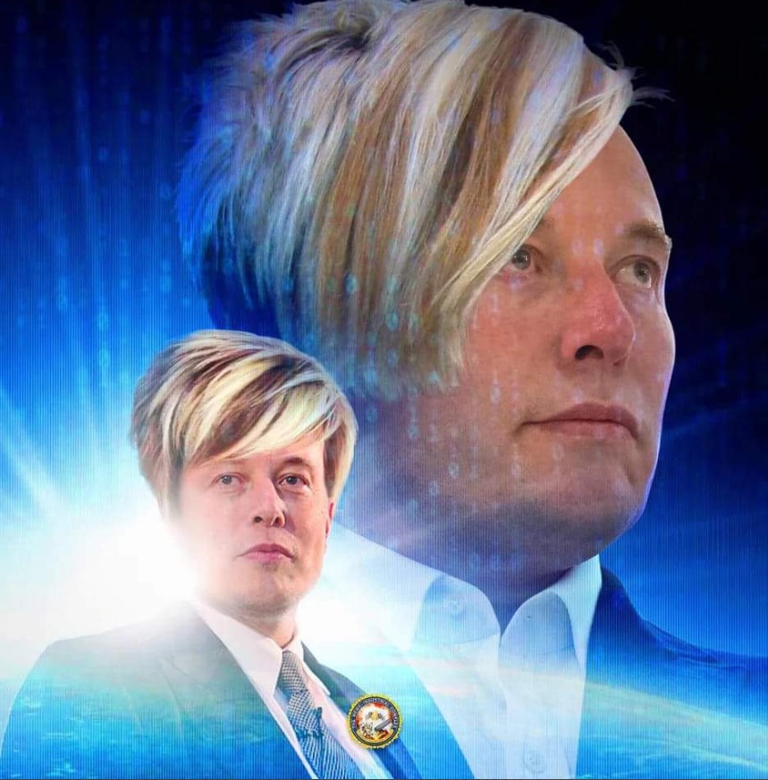 PHOTO Elon Musk With Women's Hair