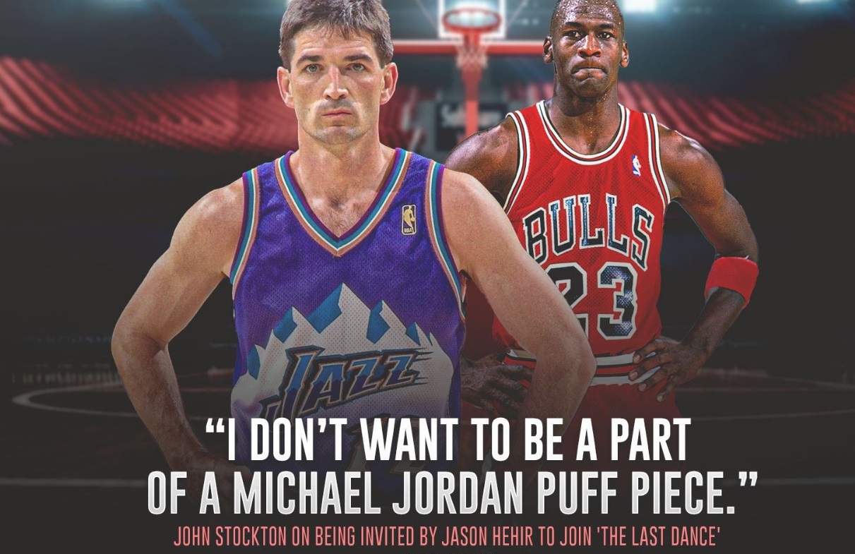 PHOTO John Stockton Says He Didn't Want To Join The Last Dance Because He Didn't Want To Be A Part Of A Michael Jordan Puff Piece