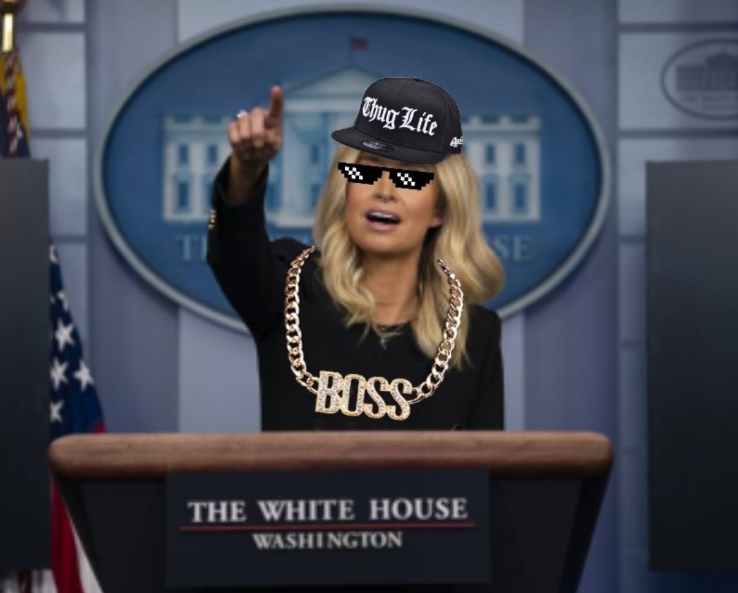 PHOTO Kayleigh McEnany Wearing Thug Life Hat And Boss Necklace