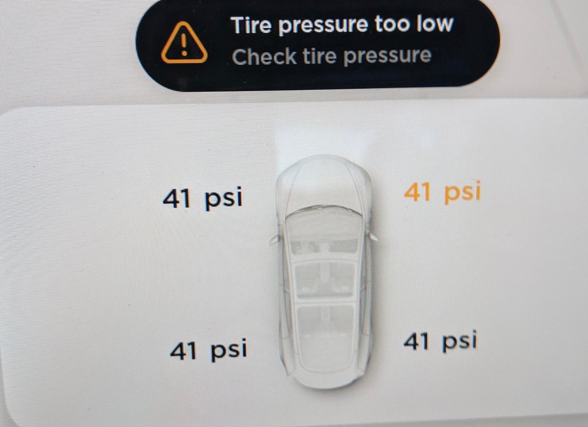 PHOTO Low Tire Pressure Cuts Tesla Battery Range By Up To 7%