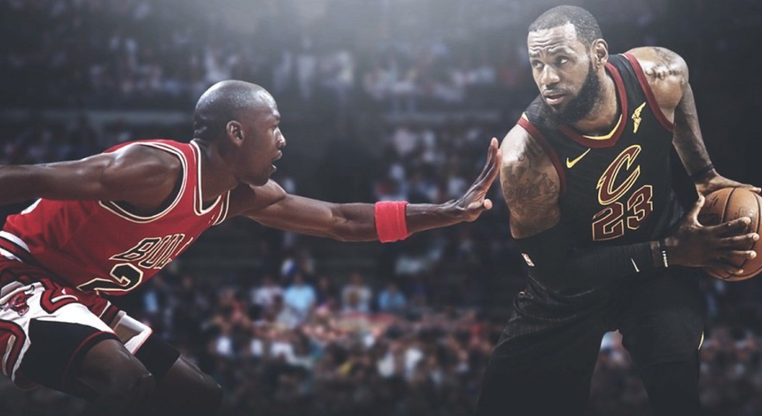 PHOTO Michael Jordan Defending Lebron James