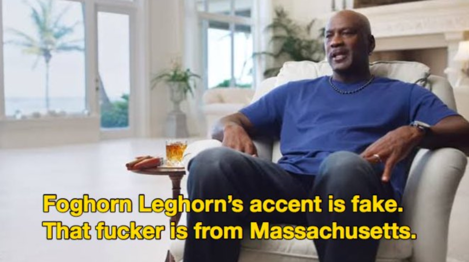 PHOTO Michael Jordan's Says Space Jam Co-Stars Accent Is Fake Because He's From Massachusetts