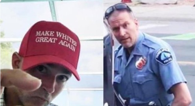 PHOTO Minneapolis Police Officer Who Suffocated George Floyd Wearing A Make Whites Great Again Hat