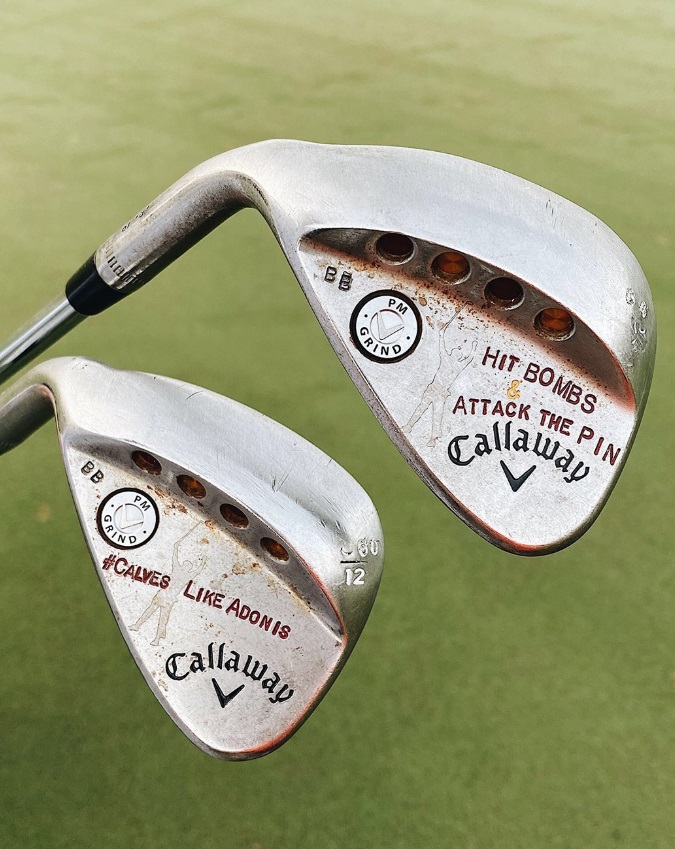 PHOTO Phil Mickelson's Golf Clubs With Special Message On Them