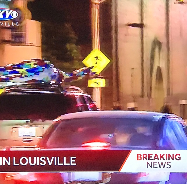 PHOTO Protesters In Louisville Steal Police Horse Strap It Down To Roof Of SUV And Drive Off