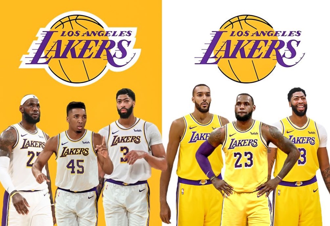 PHOTO Rudy Gobert And Donovan Mitchell In Lakers Jerseys