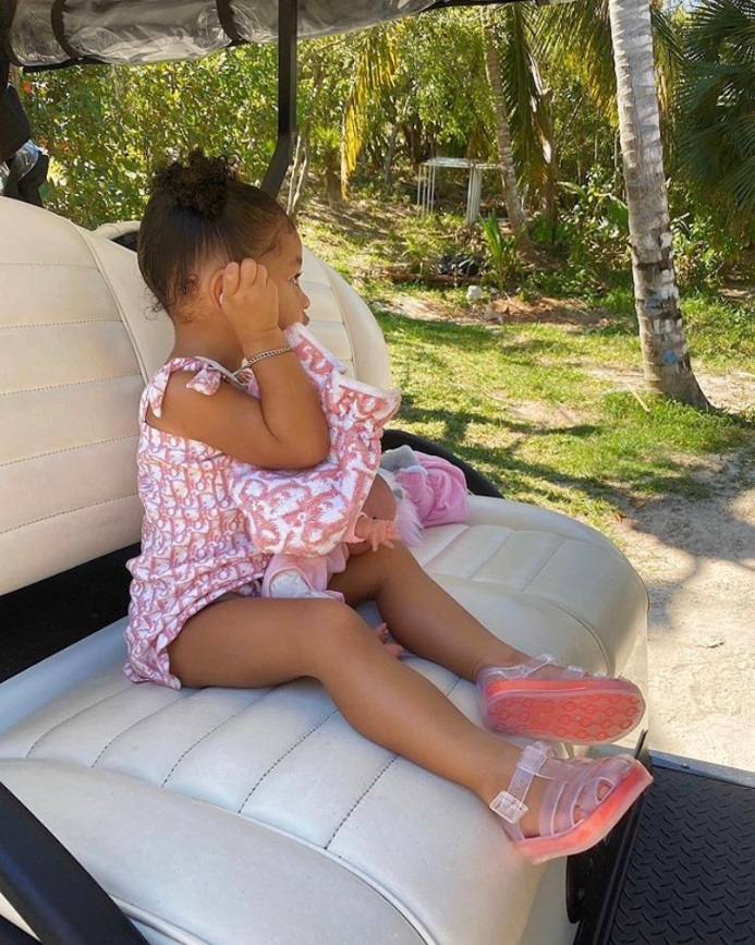 PHOTO Stormi Wearing Short Shorts Riding In A Golf Cart