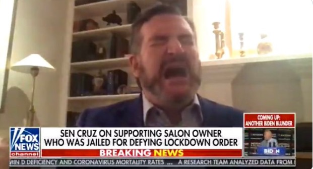 PHOTO Ted Cruz Having Meltdown On Fox News During Pandemic