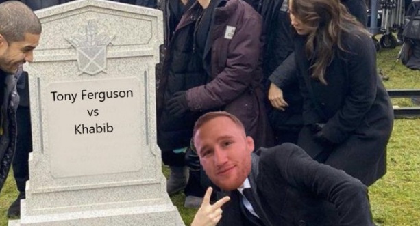 PHOTO Tony Ferguson Vs Khabib Has It's Own Gravestone Because It Won't Happen Now