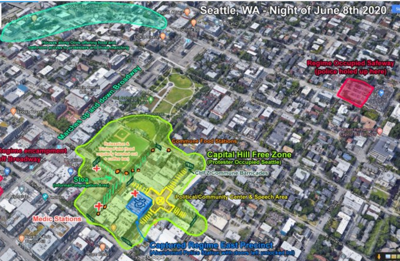 PHOTO Aerial View Of The Capitol Hill Autonomous Zone In Seattle