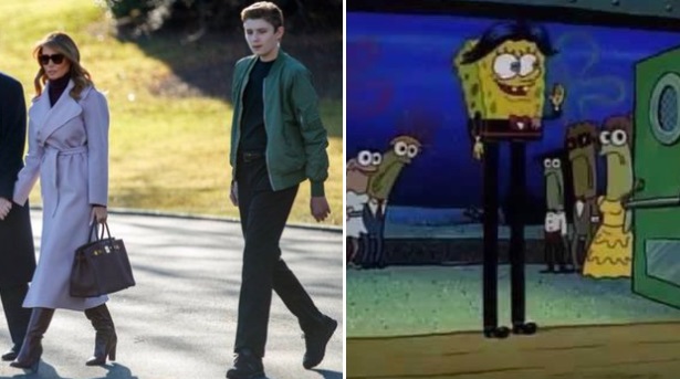 PHOTO Barron Trump Looks Like Spongebob