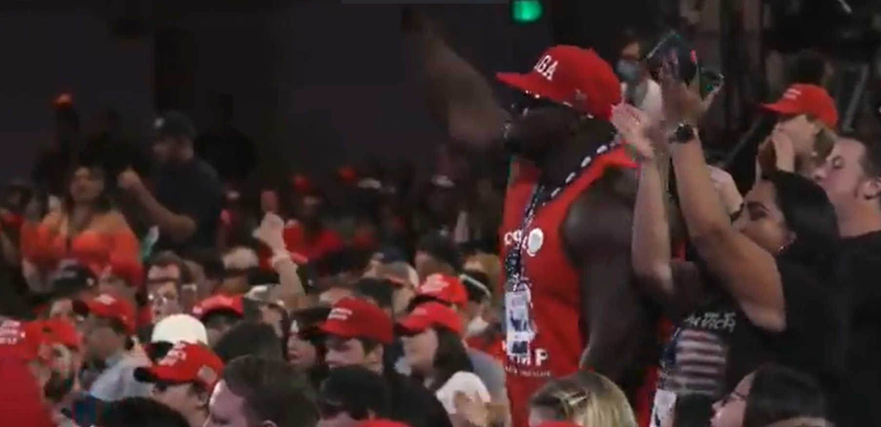 PHOTO Black Person With MAGA Hat At Trump Rally In Arizona