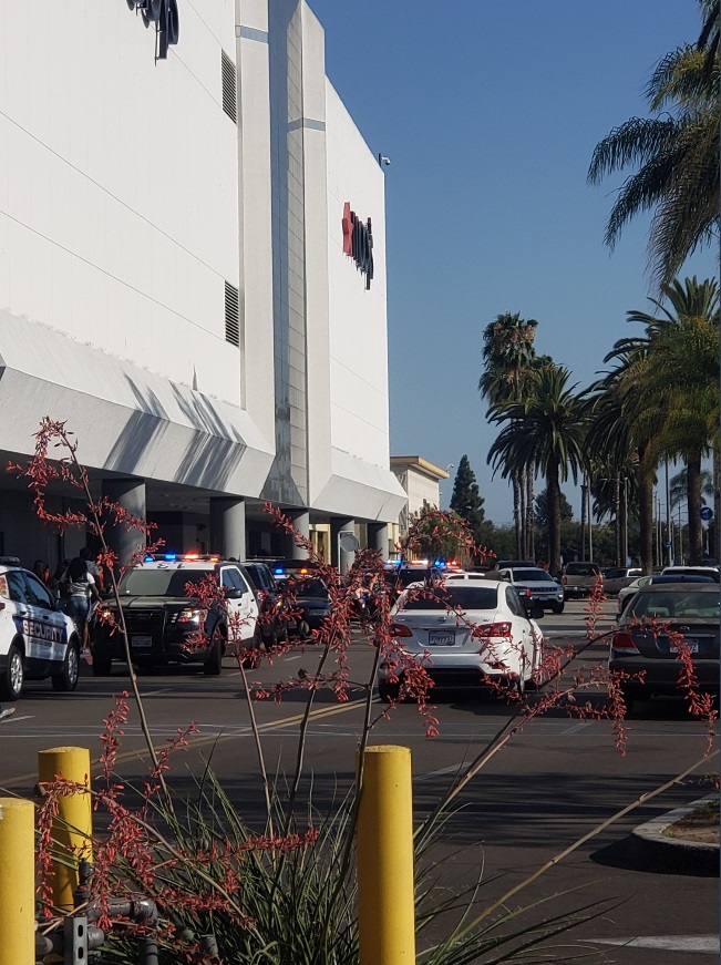 PHOTO Choppers And Police Everywhere Outside Lakewood Mall In California