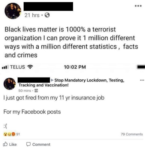 PHOTO Dude Gets Fired From His Insurance Job For Posting On Facebook That Black Lives Matter Is A Terrorist Organization