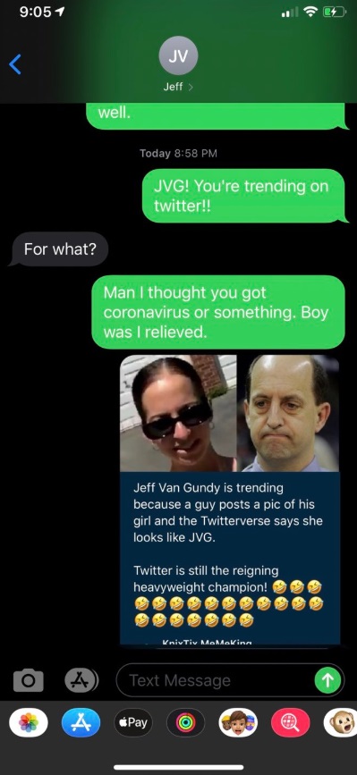 PHOTO Dude Tells Jeff Van Gundy That He's Trending On Twitter Because People Think A Women Looks Like Him