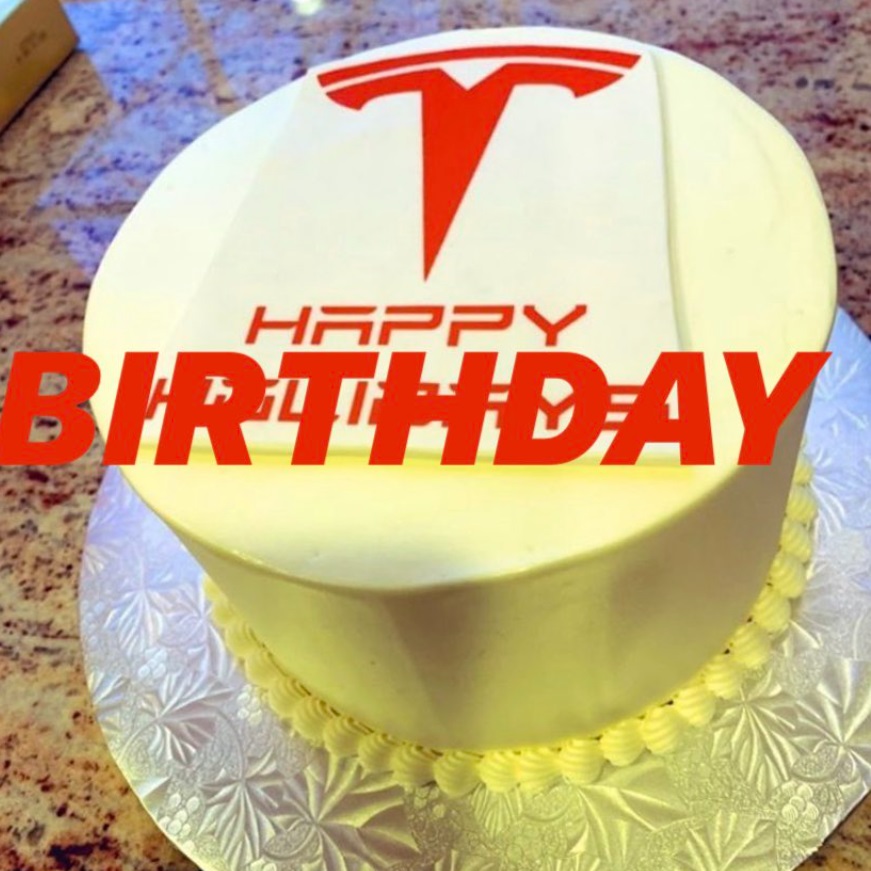 PHOTO Elon Musk Custom Tesla Birthday Cake