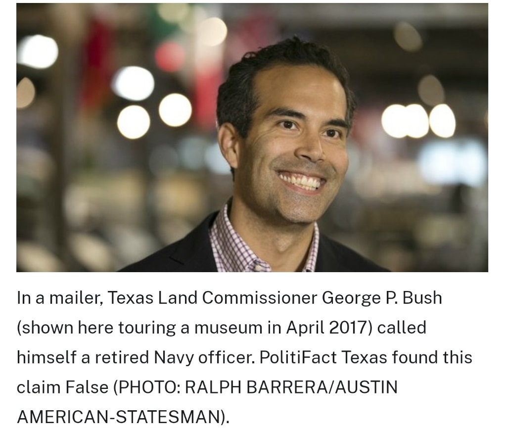 PHOTO George P Bush Faslely Called Himself A Retired Navy Officer