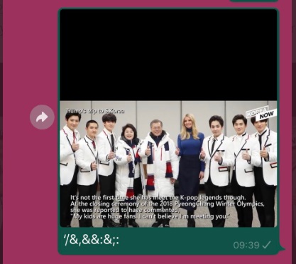 PHOTO Ivanka Trump Posing For A Photo With A K-Pop Band