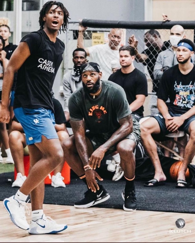 PHOTO Lebron James Playing Pickup Basketball With Ben Simmons During Quarantine