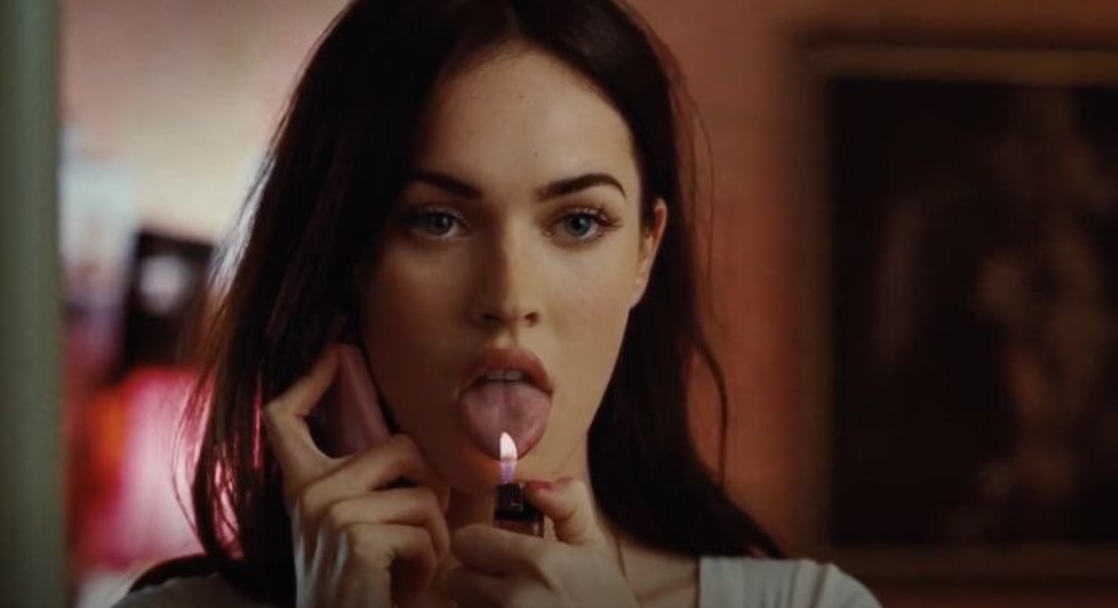 PHOTO Megan Fox Lighting Her Tongue On Fire