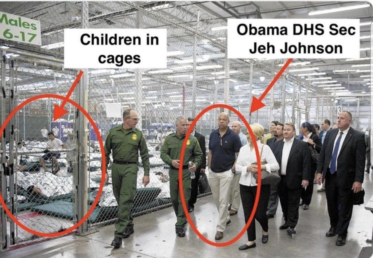 PHOTO Obama Has Children In Metal Cages When He Was President