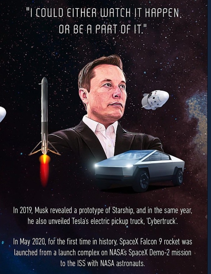 PHOTO One Of The Smartest Things Elon Musk Has Ever Said Is That He Could Watch Something Happen Or Be A Part Of It