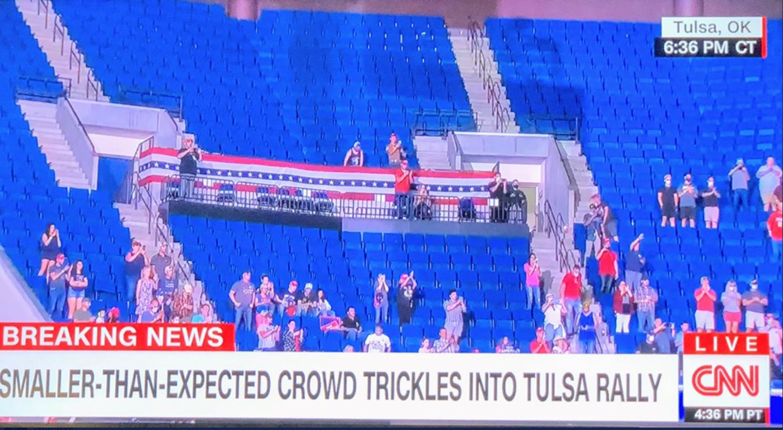 PHOTO Thousands Of Empty Seats At Trump Rally In Tulsa